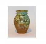 Blue, Green, and Yellow Ash Flower Vase