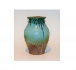 Turquoise Green Ash Flower Vase